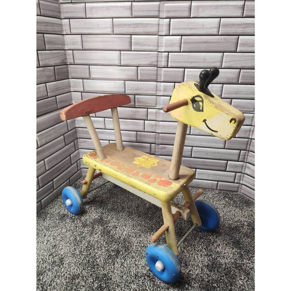 Vintage Playskool Ride On Rolling Giraffe - Picture 5 of 10